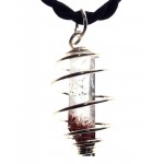 Harlequin Quartz Gemstone Spiral Pendant